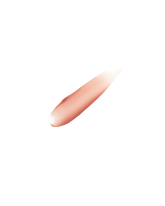 Smear of Pro Kiss'r Luscious Lip Balm in shade Latte Lips on white background.