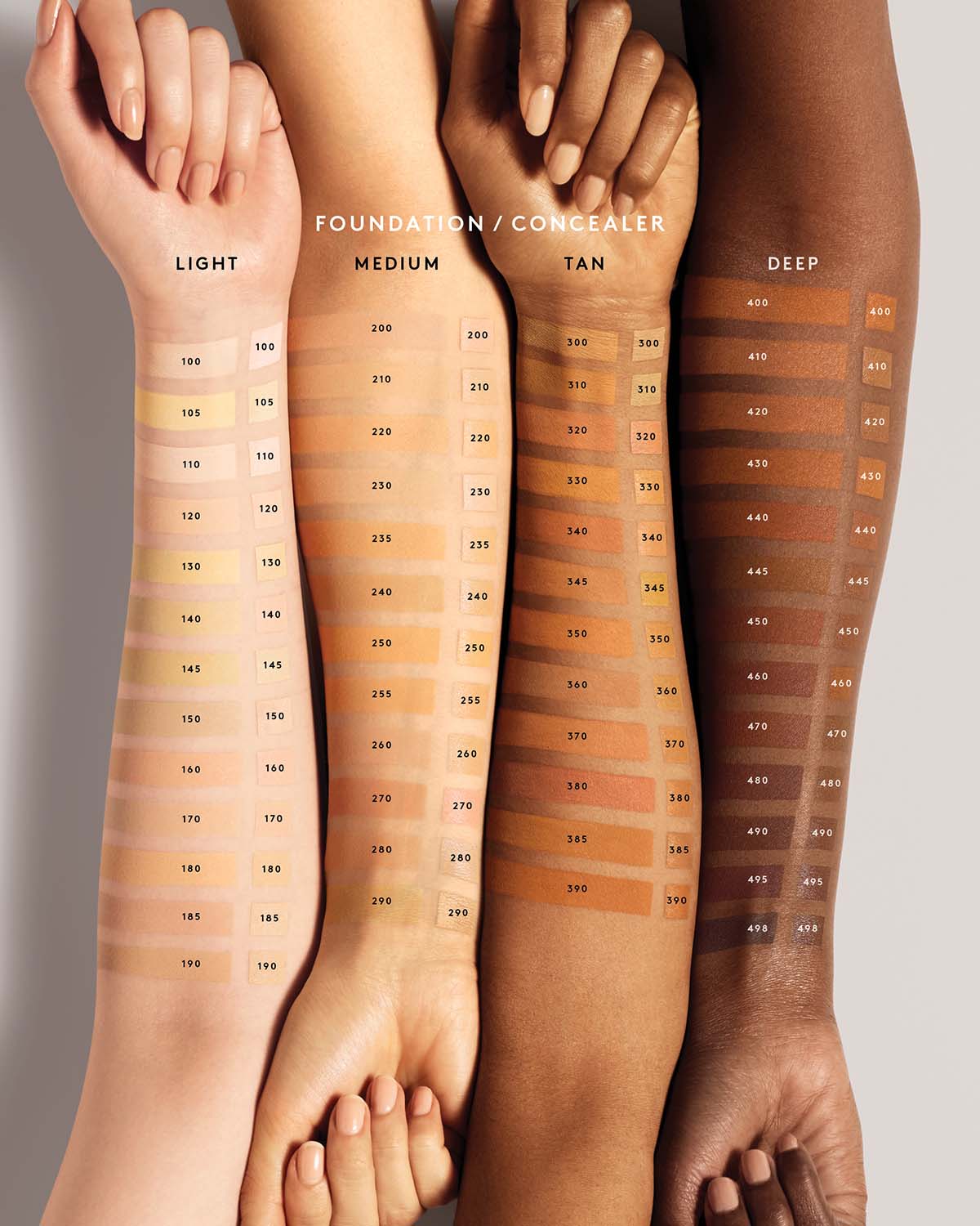 Pro Filt'r Instant Retouch Concealer shown on a variety of skin tones