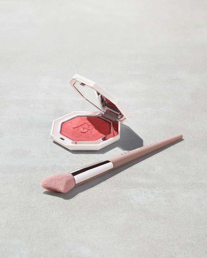 Killawatt Foil Freestyle Highlighter shown in shade Ruby Richez with Cheek Hugging Highlight Brush