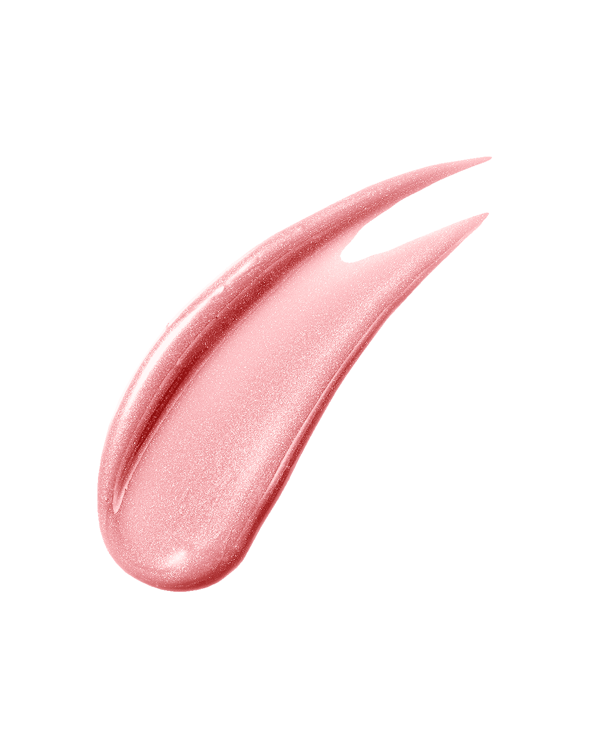 A smear of Gloss Bomb Universal Lip Luminizer in the shade $weet Mouth on a white background.