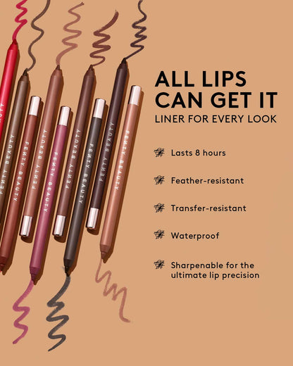 All lips can get it. Liner for every look. Traced Out Lip Pencil Liner lasts for 8 hours, feather-resistant, transfer-resistant, waterproof, and sharpenable for the ultimate lip precision.