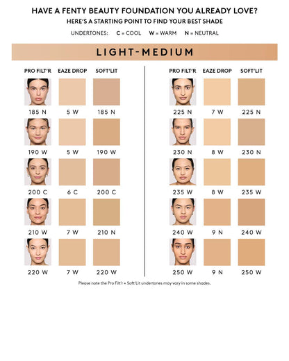 foundation shade finding tool for light-medium skin tones
