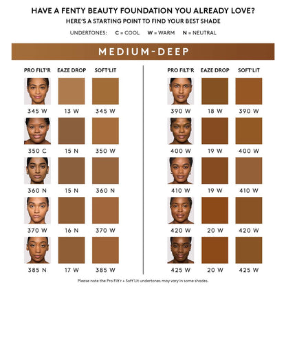 foundation/shade finding tool for medium-deep skin tones
