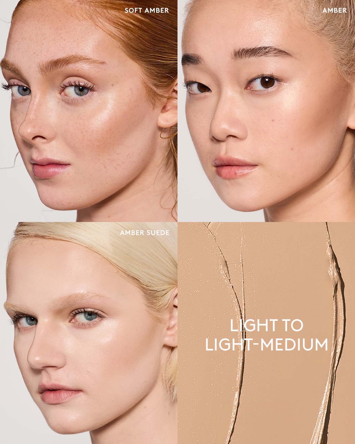 Light to light-medium model shade grid.