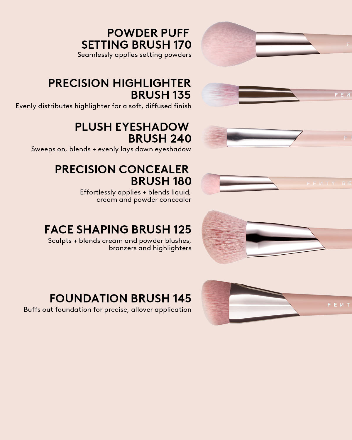 Fenty Beauty Brush Assortment