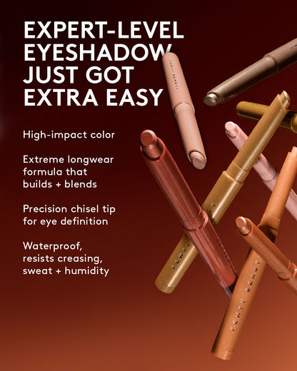 Expert-level eyeshadow just got extra easy. High-impact color, extreme longwear formula that builds + blends. Precision chisel tip for definition. Waterproof, resists creasing, sweat + humidity.