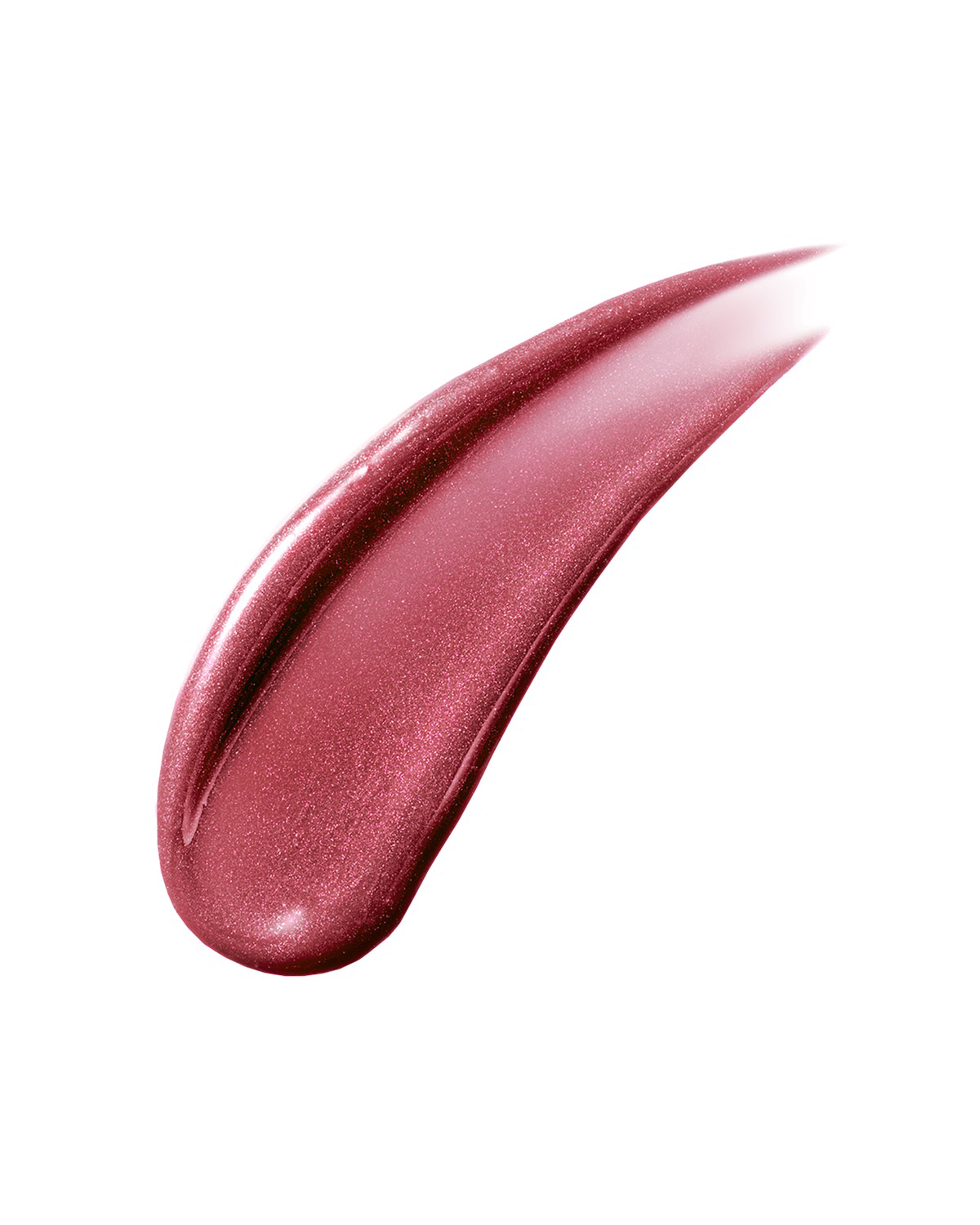A smear of Gloss Bomb Universal Lip Luminizer in the shade RiRi on a white background.