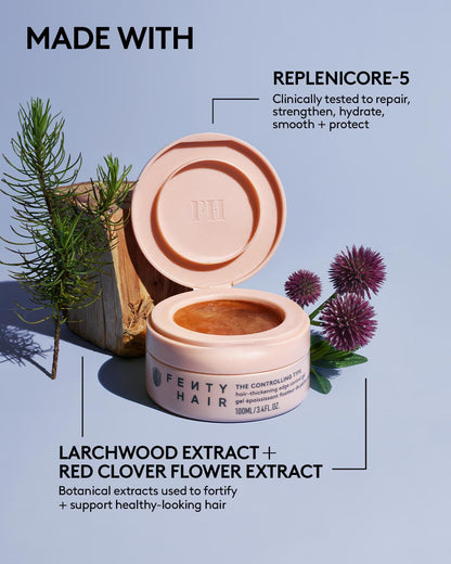 LARCHWOOD EXTRACT + RED CLOVER FLOWER EXTRACT: Botanical extracts used to fortify + support healthy-looking hair