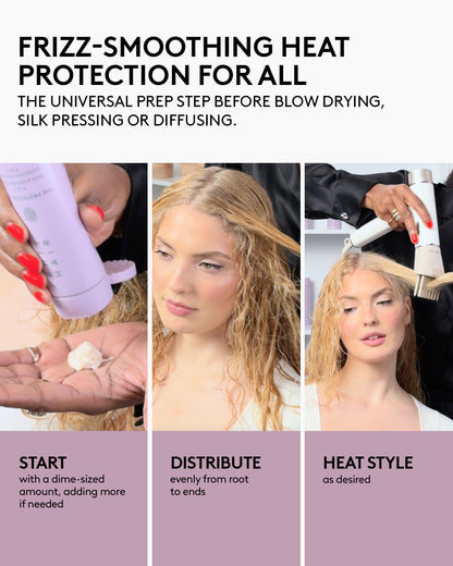 frizz smoothing heat protection for all