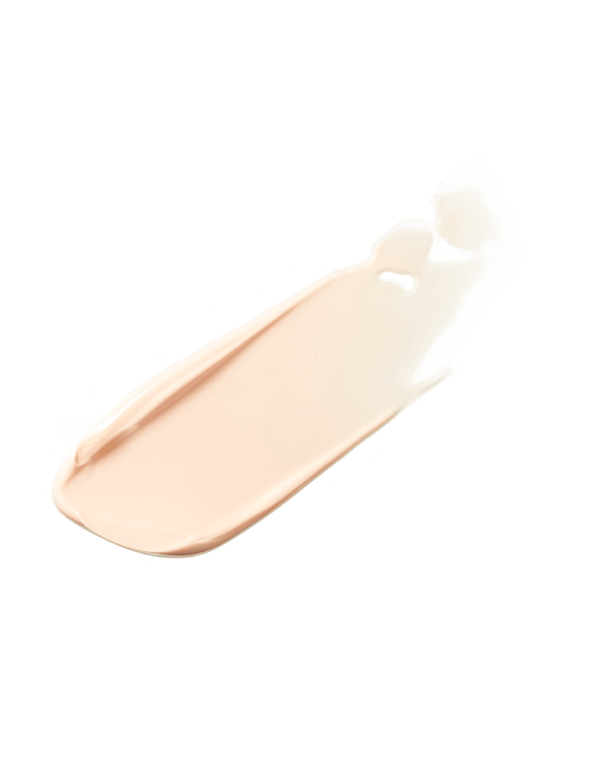 A tan smear of instant retouch primer on a white background